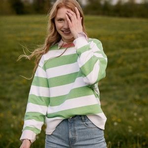 ISO Frank and Oak Oversized French Terry Crewneck in Green XS